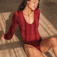 V-neck Balloon Sleeve Tights