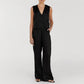 Solid Color Vest High Waist Trousers Two-piece Set