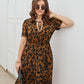 Casual Fashion Short Sleeve V-neck Printed Dress