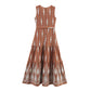 Ethnic Style Floral Print Design Sense Embroidered V-neck Sleeveless Dress
