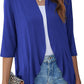 Solid Color Cardigan Coat Ruffle Top