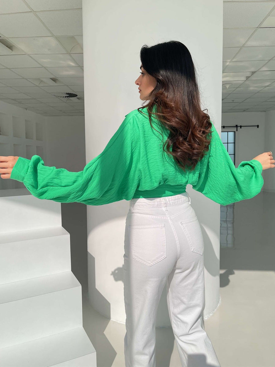 Women's Fashion Casual Lace Up Long-sleeved Cardigan