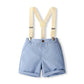 Gentleman Dress British Style Short Sleeve Back Children Suit
