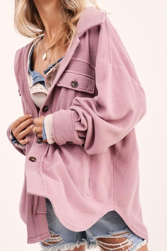 Women's Fashion Polo Collar Single-breasted Long Sleeve Shirt Coat