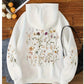 Women's Colorful Flower Print Sweatshirt Sweater