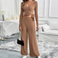 Solid Color Texture Basic All-matching Ladies Two-piece Set