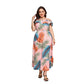 Off-shoulder Printed Maxi Dress For Women