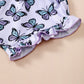 Baby Girl's Rompers Crawling Suit Printed Butterfly Two-piece Set