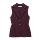 French Design Knitted Vest V-neck