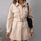 Loose Belted Single Breasted Shirt Jacket