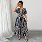 Twill Dress Short Sleeve Waist-controlled