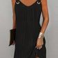 Women's European And American Solid Color Water Wave Pattern Sleeveless Dress