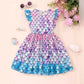 Children Flounced Sleeve Dress Girl Princess Dress