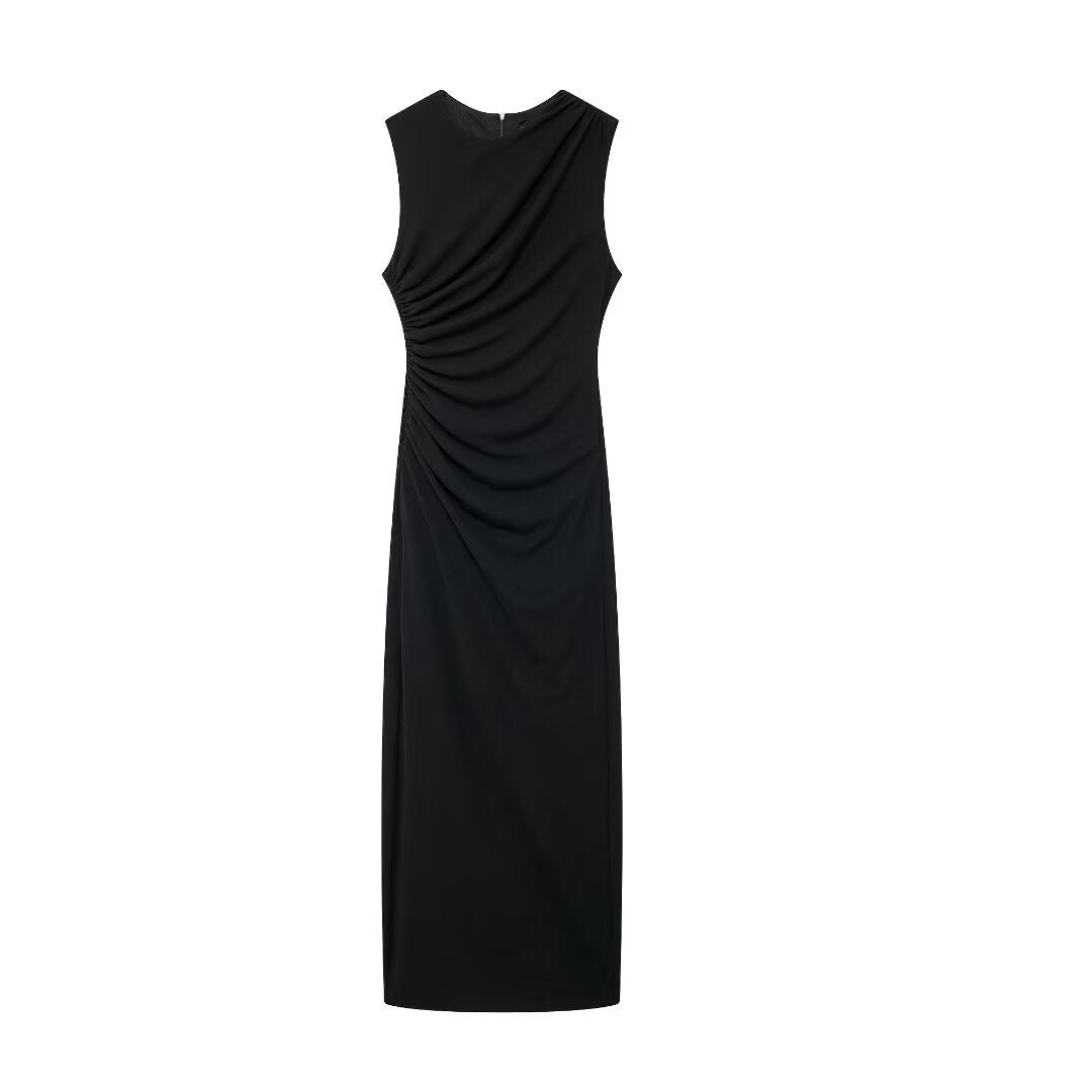Robe jupe midi décontractée sans manches