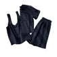 Women's Short-sleeved Student Three-piece Set Wide-leg Shorts