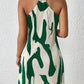 Women's Sleeveless Printed Halter Dress
