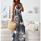 Off-shoulder Tube Top Smocking Fitted Waist Jumpsuit
