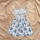 Womens Waist-Cinching Figure-Lifting Floral Sleeveless Slip Dress