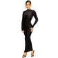 Women's Solid Color Tight Long Sleeve Dress