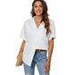 Women's Temperament Solid Color Button-Up Shirt Top