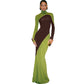 Fashionable And Creative Street-Style Patchwork High-Waist Bodycon Dress For Women