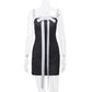 New Women's Off-shoulder Lace Stitching Tube Top Dress