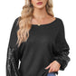 Pull ample de couleur unie à épaules dénudées