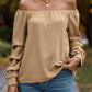 Women's Fashion Shoulder-baring Nodule Long Sleeve Shirt