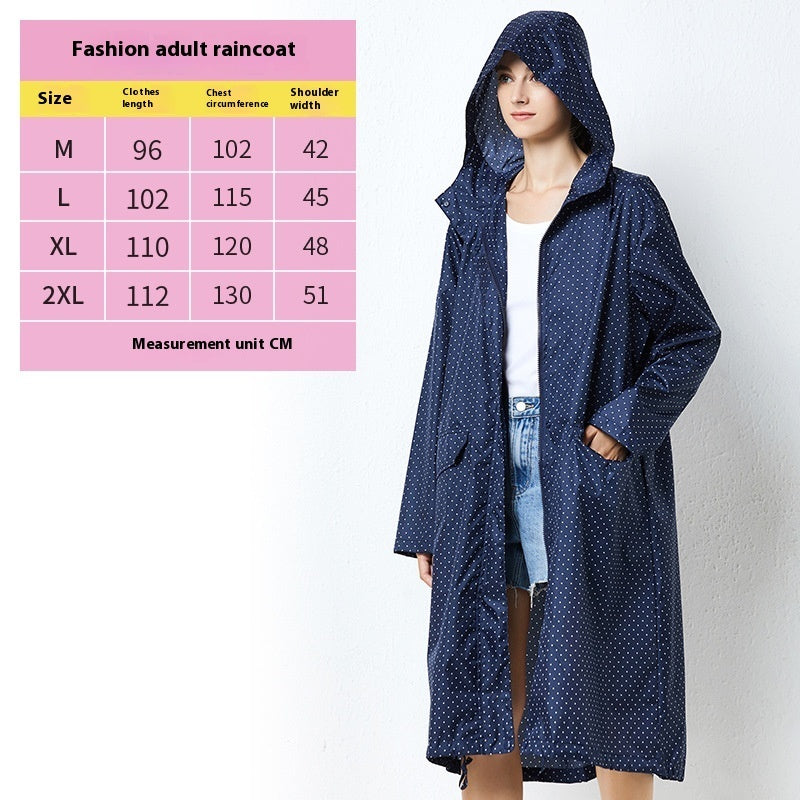 Raincoat Mid-length Windproof Outdoor Poncho Tide