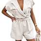 Summer Casual Fashion Overalls All-Match Short-Sleeved Jumpsuit