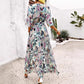 Elegant Chic Printed Lace-up Split Dress