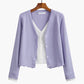 Women's Fashion V Neck Cardigan Knitted Jacket