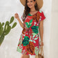 Robe ample décontractée à ceinture imprimée pour femme