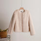 Manteau court uni pour femme, automne et hiver