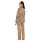 Ladies Fashion High Stretch Loose Jumpsuit
