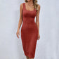 Robe amincissante à rayures enfoncées et fente latérale pour fille sexy européenne et américaine