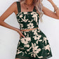 New Summer Floral Print Suspender Top And Shorts