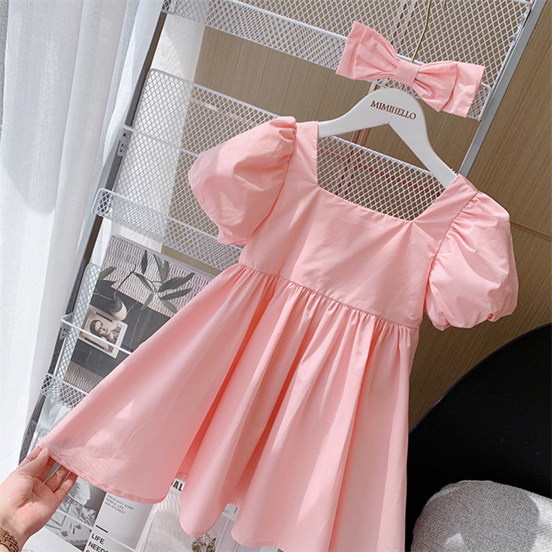 Children's Princess Dress Baby Girl Short Sleeve