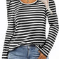 Women's Long-sleeved Round Collar T-shirt Puff Sleeve