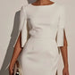 Medium Length Slit Sleeve Elegant Dress
