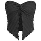 European And American Fashion Pleated Twist Tube Top Backless Top