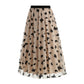 Fashion High Waist Mesh Big Hem Skirt Women