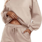 Women's Long-sleeve And Shorts Casual Sportswear Set