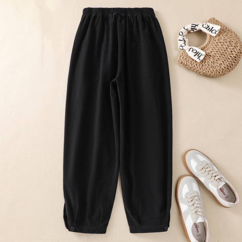 Pantalon large amincissant grande taille automne et hiver