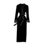 Ladies Fashion Personality Vintage Velvet Dress