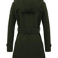 Women's Woolen Hooded Plus Size Coat