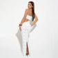 Womens Stylish Hollowed-out Slit Tube Dress