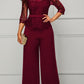 Straight Women's High Waist Lace Jumpsuit New
