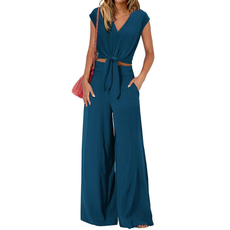 Fashion Casual Top Loose Two-piece Suit
