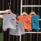Gilet sans manches à poches de couleur unie pour garçon